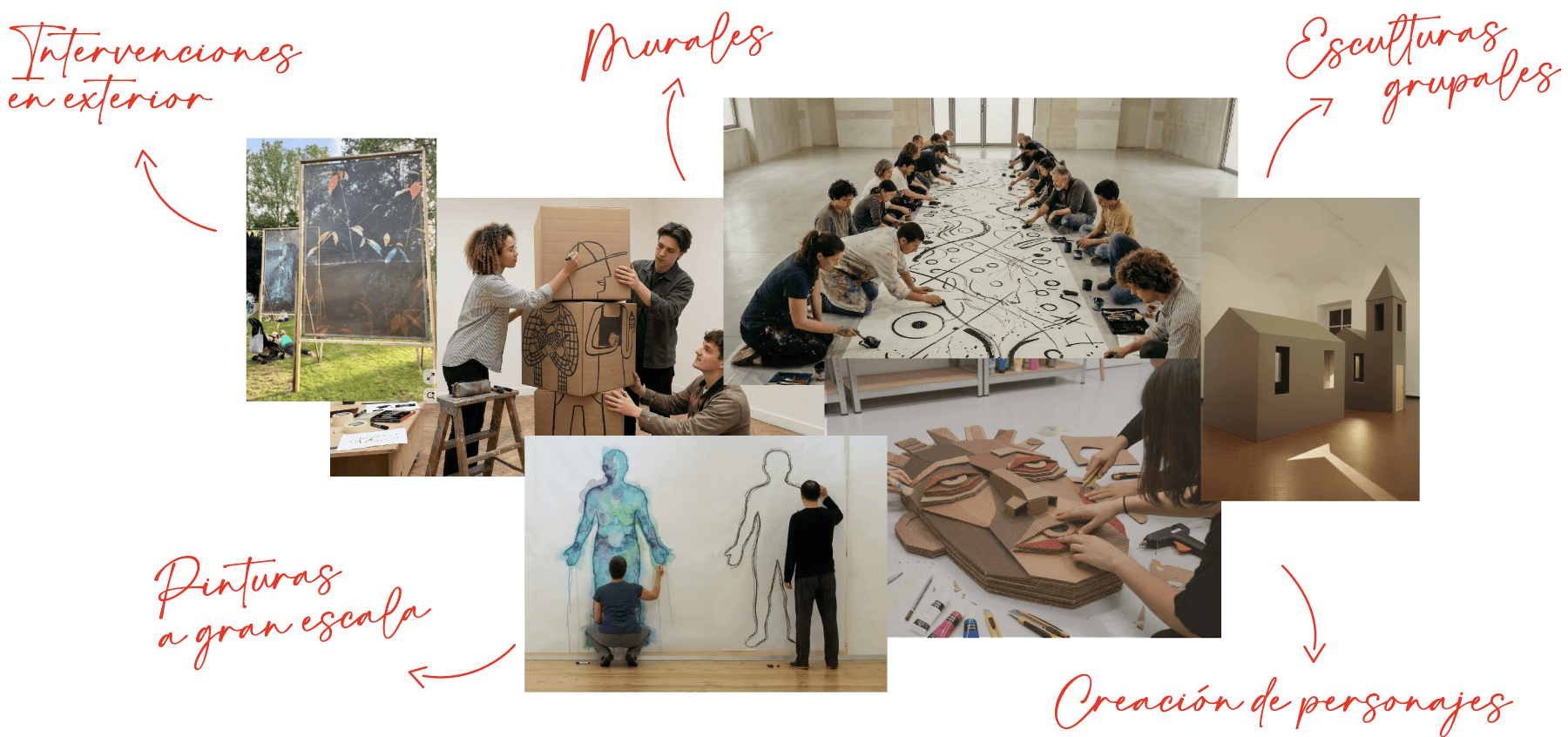 Murales para actividades artisticas en equipo y teambuildings