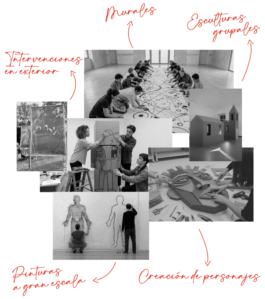 Murales y actividades creativass en equipo y teambuildings