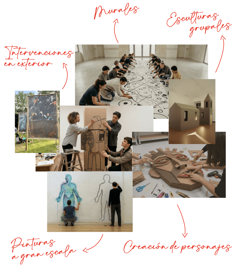 Murales y actividades creativass en equipo y teambuildings